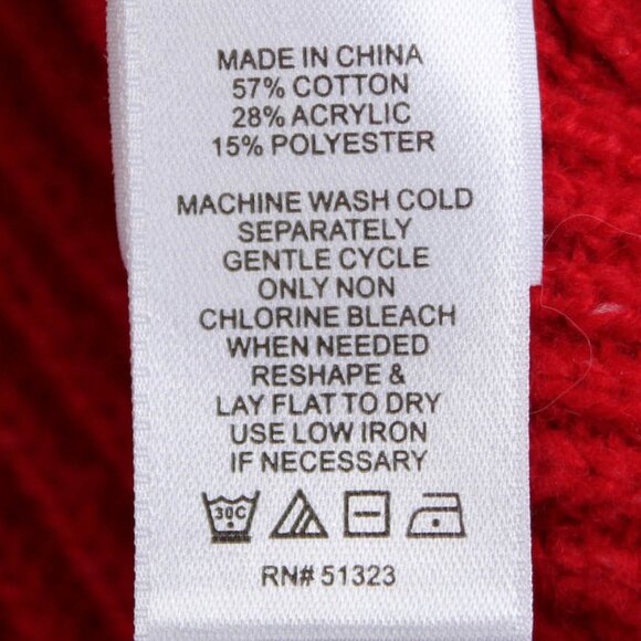 CeCe NWT Luminous Red Ribbed Sweater Popcorn Sleeve 2X - Picture 4 of 6